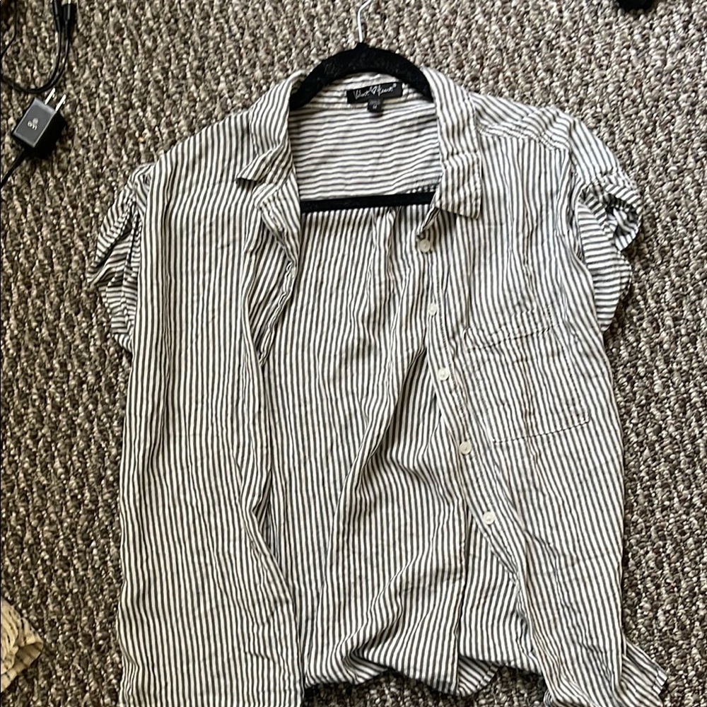 Striped Black and White Men's Shirt